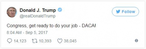 川普废除DACA！或将致80万人“美国梦碎”