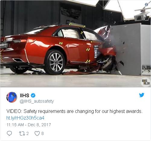 美国2018最安全汽车排行榜曝光 第一名是….