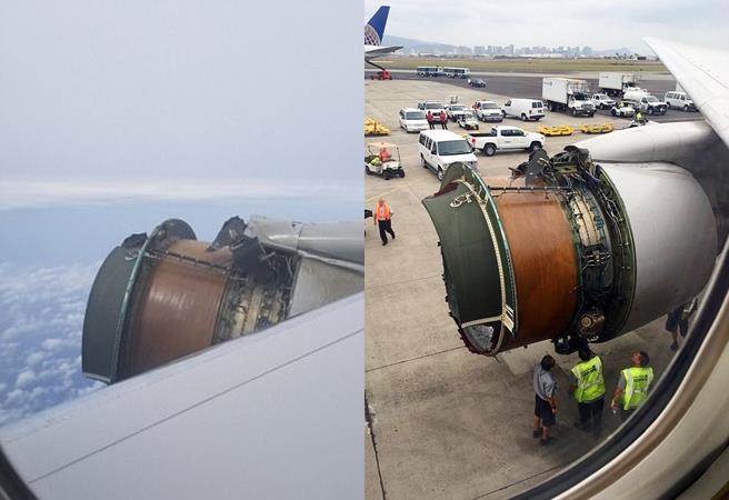 联航引擎空中崩解 乘客吓傻以为要坠机