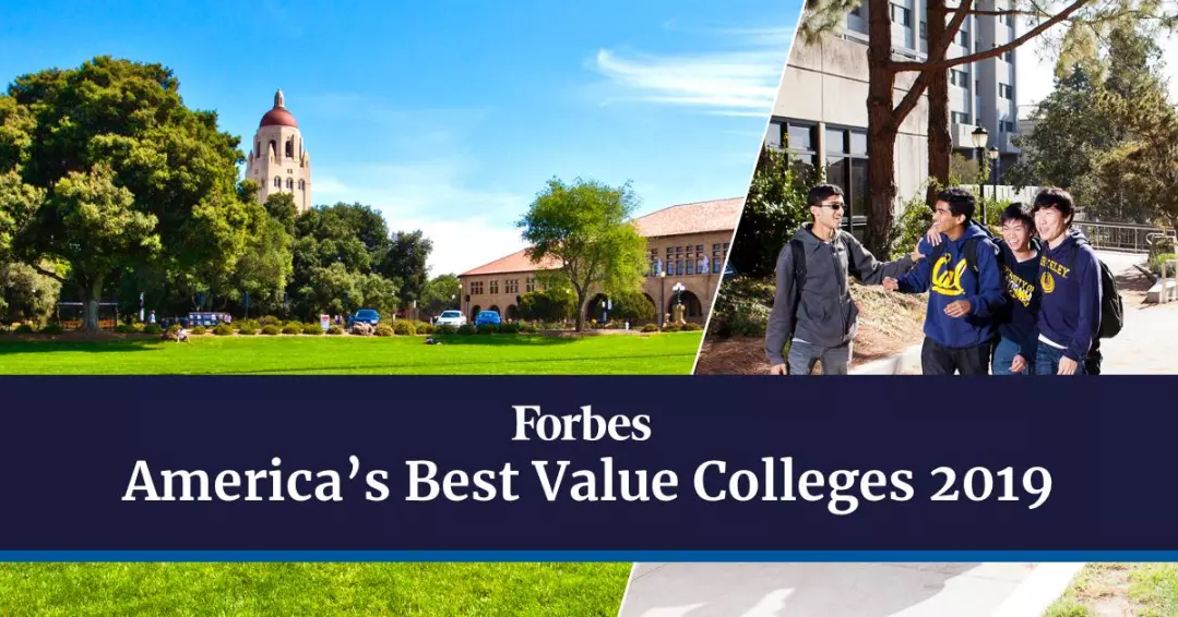 福布斯2019最具价值大学排名，加州价值高的大学多！