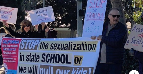 美加州家长游行 强烈要求停止加州性教育法案