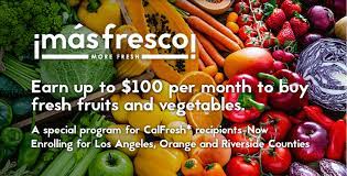 CalFresh买水果返现，每月送多100美元