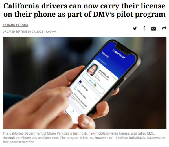 加州DMV正式推出电子驾照ID：机场、买酒都能用！ - 僑務資訊_洛杉磯