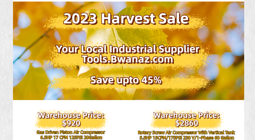 🍁 2023 Harvest Sale: Fall into Incredible Savings!