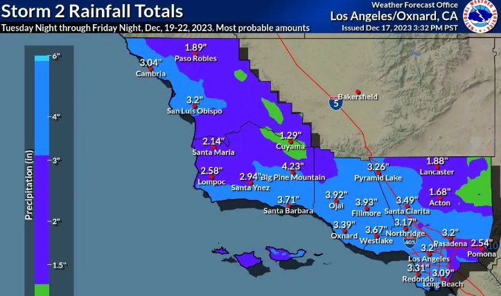 今晚风暴抵达洛杉矶，本周或持续降雨！气温骤降，可能还会发生雷暴和山洪