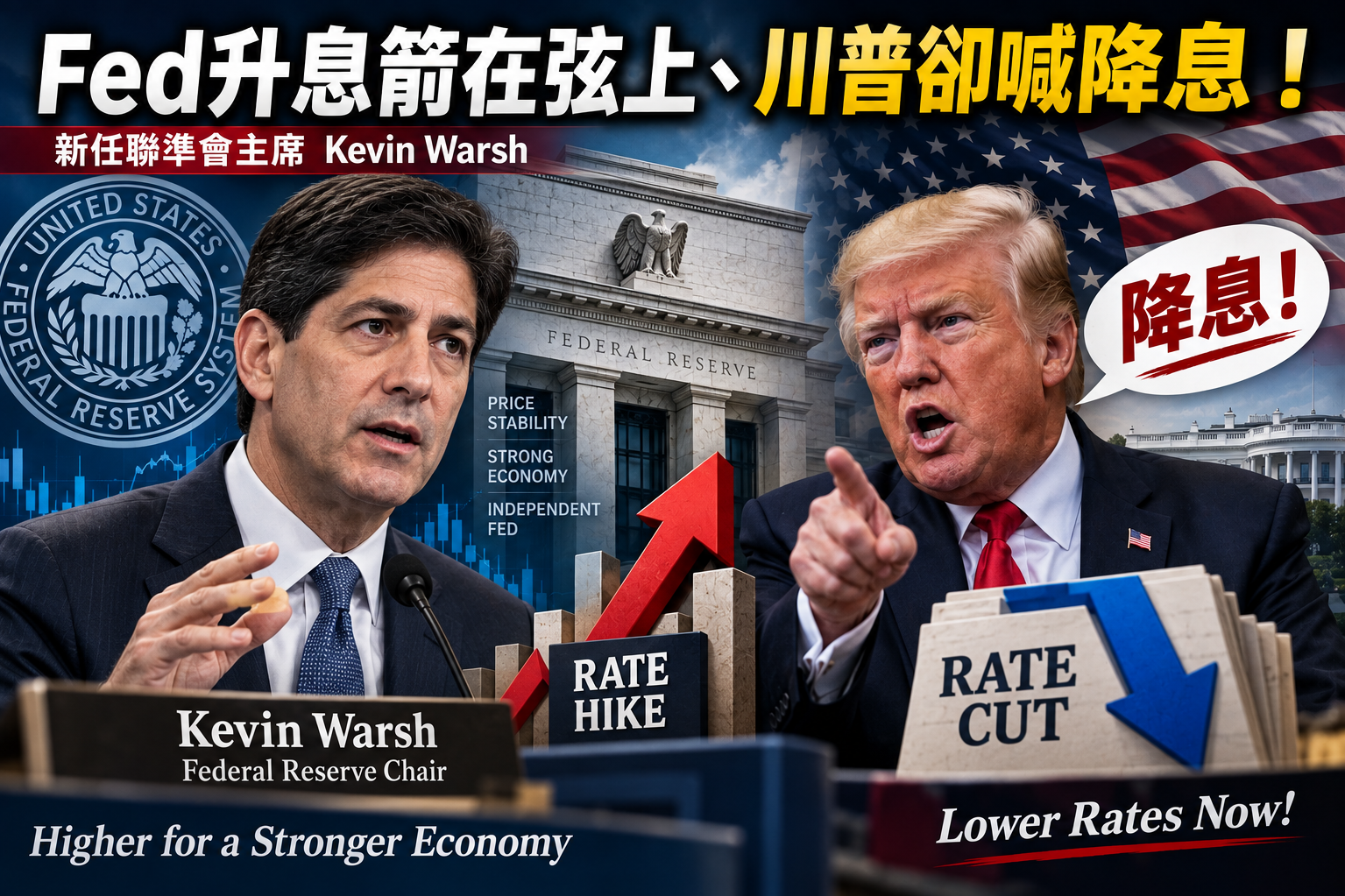 【通膨壓力】Fed升息箭在弦上、川普卻喊降息！