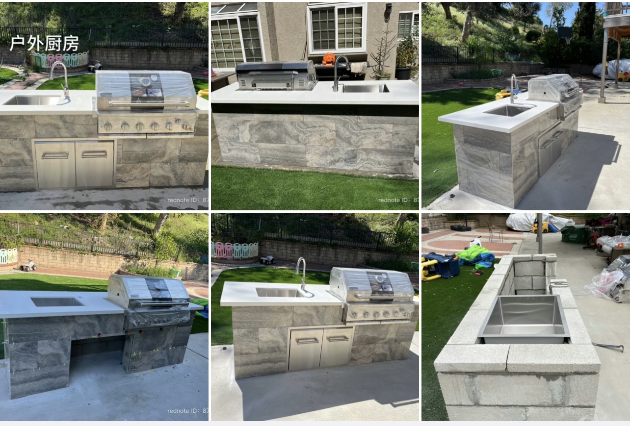 【建筑】LA七彩油漆及全屋装修─王师傅 完成户外BBQ台面安装