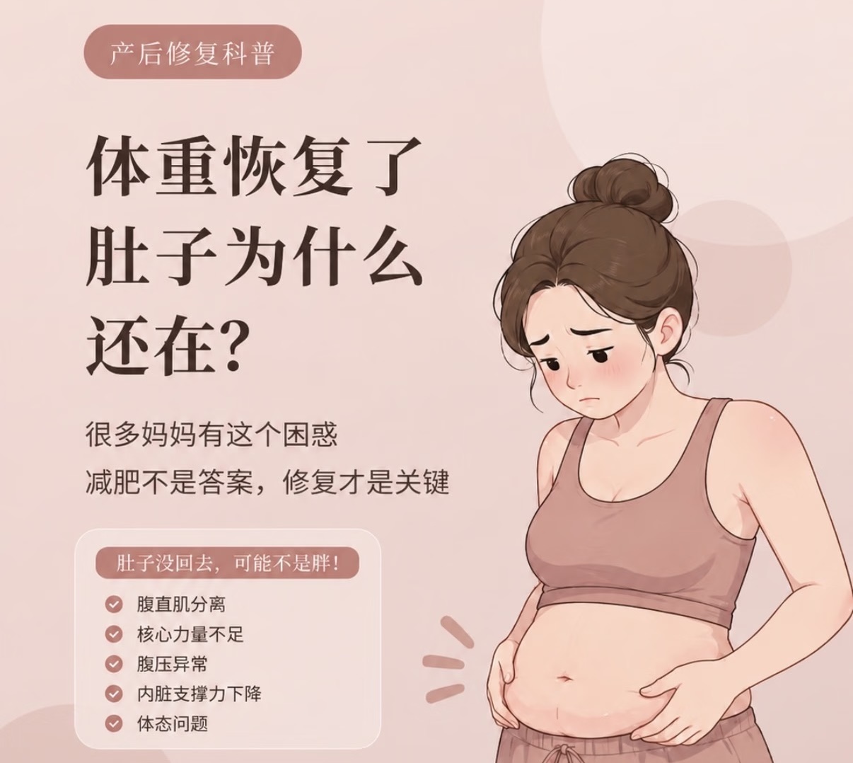 【產後調理】为什么体重恢复了，肚子还是回不去？｜孕公館