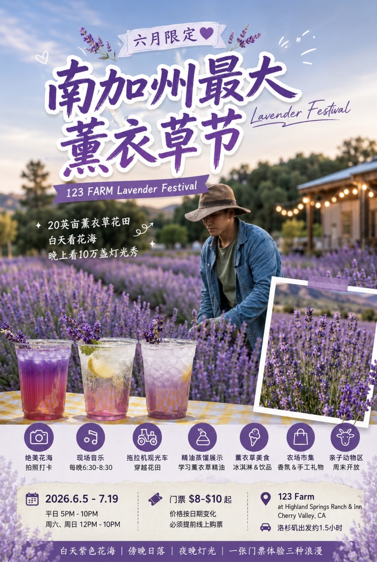【留學移民】心方向留學移｜南加州最大薰衣草节详细攻略来了！